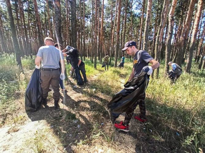 В Брянске из лесного массива близ переулка Уральского вывезли 100 кубометров мусора