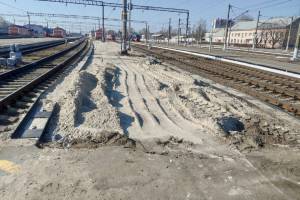 Начался ремонт платформ на железнодорожном вокзале Брянск-Орловский