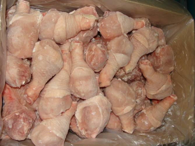 Из Брянска в Китай отправили 80 тонн голеней цыплят
