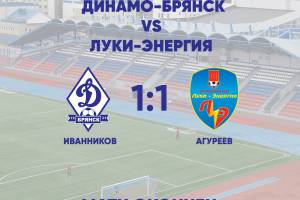 Брянское «Динамо» сыграло вничью в товарищеском матче с ФК «Луки-Энергия»