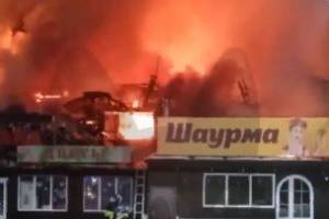В Новых Дарковичах продолжают тушить крупный пожар 