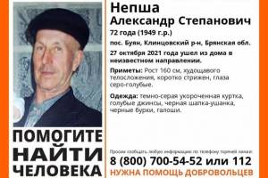Пропавшего в Брянской области 72-летнего Александра Непшу нашли живым