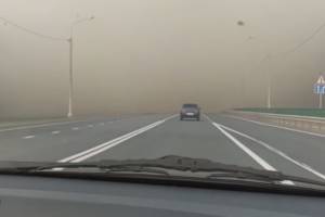 Трассу «Брянск-Новозыбков» заволокло дымом от пожара