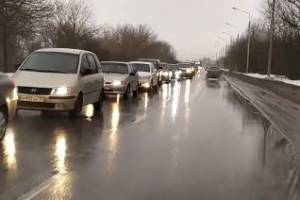 Гигантская пробка сковала дороги на Новостройке в Брянске