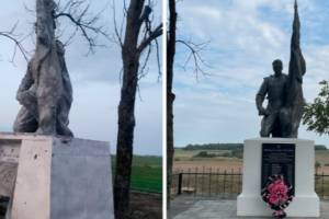 Под Трубчевском после вмешательства прокуратуры отремонтировали памятник на братской могиле