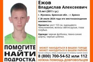 Пропавшего в Жуковке 13-летнего Владислава Ежова нашли живым