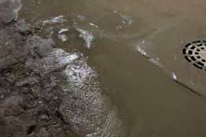 В Брянске тротуар на Горбатова превратился в грязевое месиво