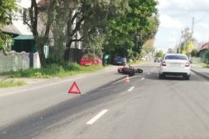 В Брянске на Володарке легковушка сбила мотоциклиста