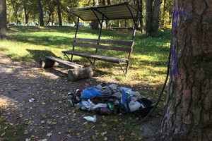 В Брянске пьяная компания оставила после себя мусор в роще Лесные сараи