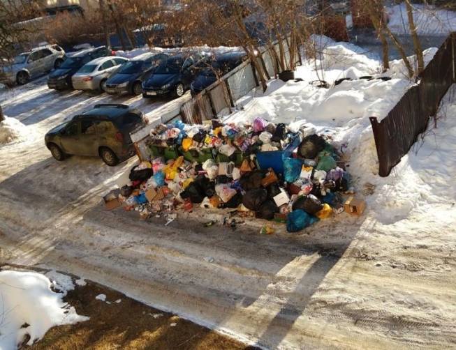 В Брянске к гигантской свалке по Осоавиахима не смог проехать мусоровоз