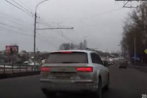 В Брянске мститель наказал лихача на автомобиле Audi Q7