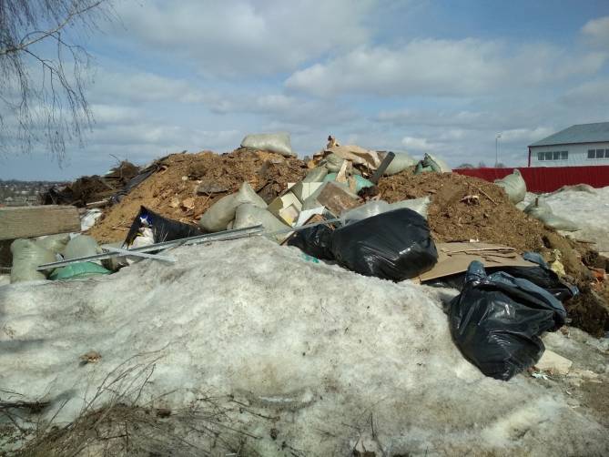 Брянцы на грузовом такси вывалили мусор на улице в Супонево