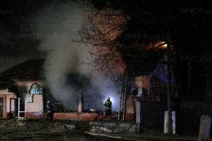 Ночью в Климово горело нежилое здание