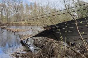 В брянском селе Хотылёво восстановят разрушенный паводком подвесной мост