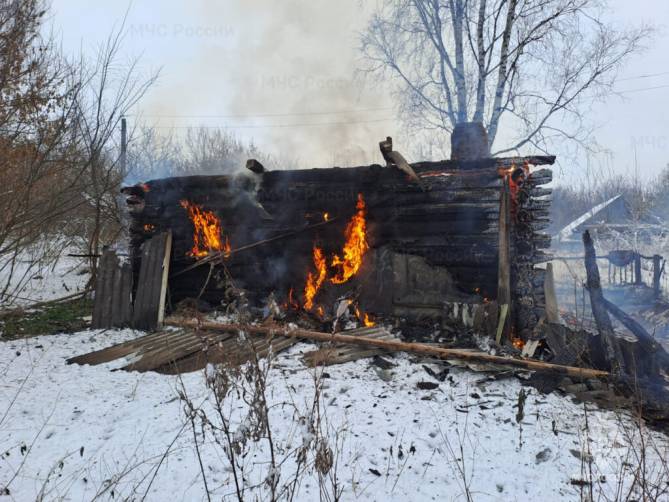 В страшном пожаре в почепском селе погибли мужчина и женщина