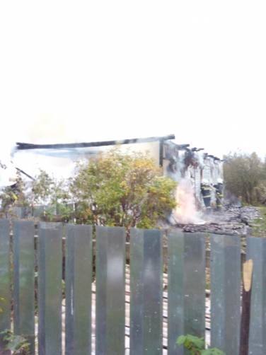 В Рогнединском районе сгорел дом
