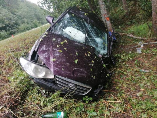Под Суземкой легковушка протаранила дерево: пассажир разбил голову