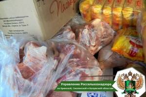 На Брянщине забраковали 256 кг белорусского мяса и молочки
