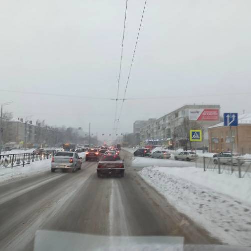 В Брянске на проспекте Московском из-за ДТП собралась пробка