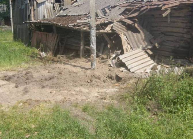 Появились фото предполагаемого обстрела со стороны Украины сёл в Брянской области