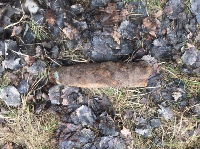 В новозыбковском селе Тростань нашли артиллерийский снаряд