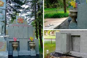 Погарских чиновников заставили отремонтировать памятник погибшим землякам в деревне Карбовка 