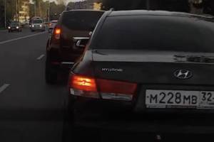 В Брянске сняли на видео аварию возле «Полтинника»