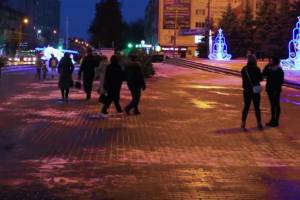 Новогоднюю иллюминацию Брянска сняли на видео