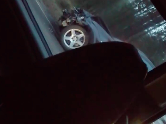 Под Брянском сняли на видео аварию возле Сельцо