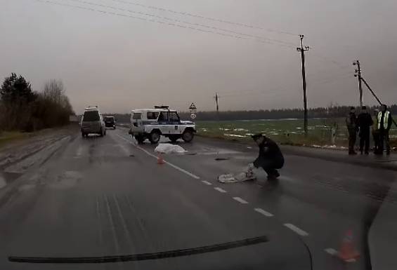 В сети появилось видео с места жуткой гибели велосипедистки под Дятьково