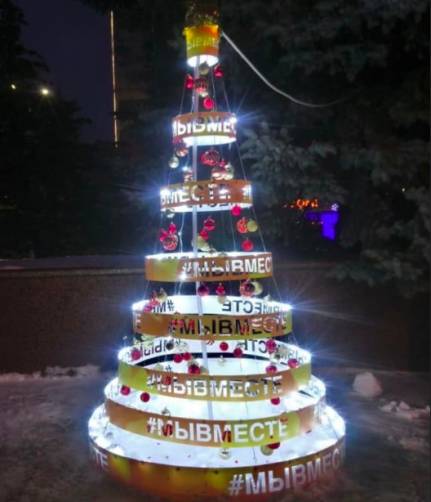 В центре Брянска появилась волонтерская елка