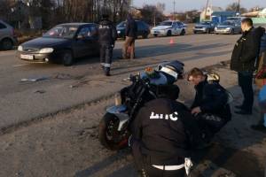В Новозыбкове произошло первое весеннее ДТП с мотоциклом