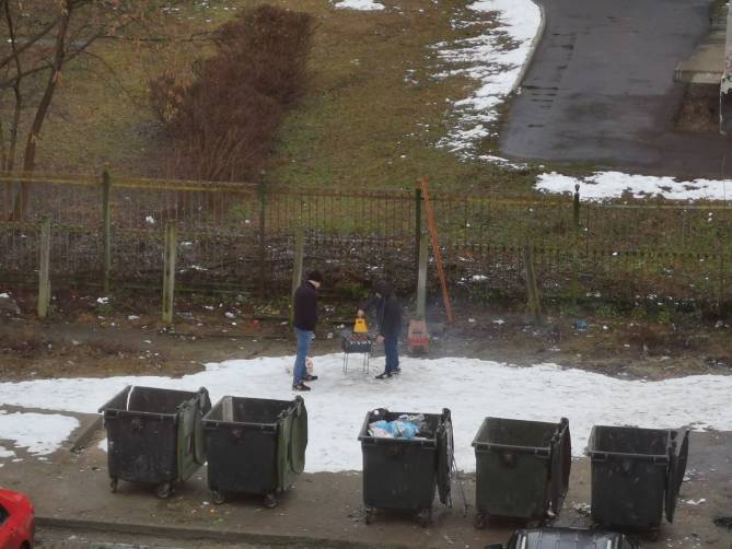 Брянцы устроили пикник с шашлыками возле мусорных контейнеров