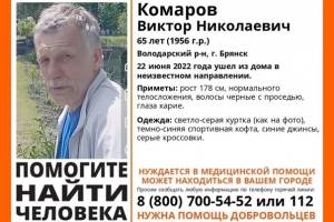 В Брянске ищут 65-летнего Виктора Комарова