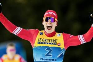 Брянского лыжника Большунова с победой в Кубке мира поздравил только один соперник