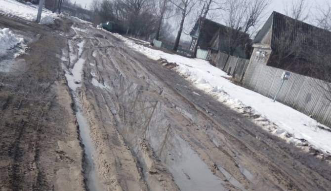 Скандальная дорога в брянском селе Могилевцы утонула в грязи