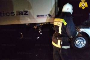 На брянской трассе столкнулись легковушка и грузовик: пострадавших вырезали из авто
