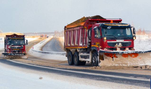На Брянщине на федеральные трассы за ночь высыпали более 1,5 тысяч тонн песка и соли