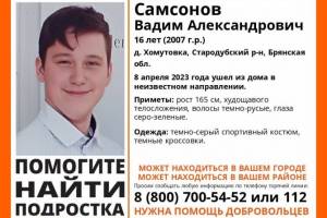 В Брянской области нашли живым пропавшего 16-летнего Вадима Самсонова