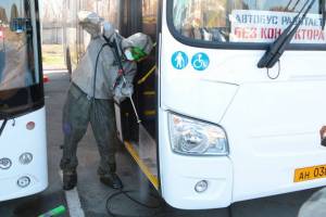 В Брянске с коронавирусом в автобусах борются 2 спецбригады