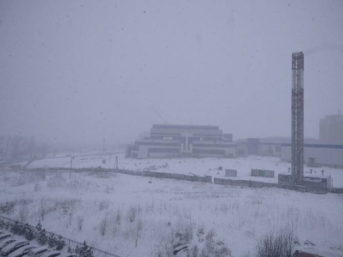 В субботу на Брянск обрушился снегопад