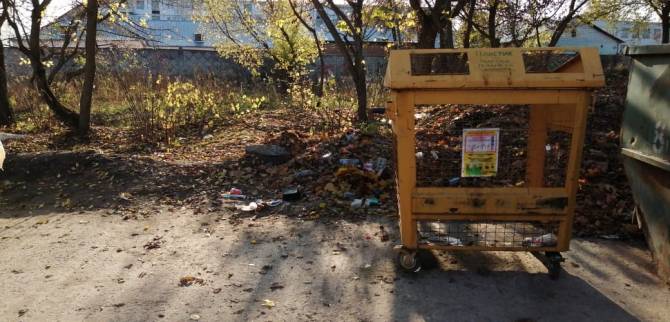 В Бежицком районе Брянска украли мусорный контейнер