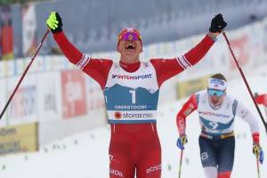 Брянский лыжник Большунов впервые стал чемпионом мира