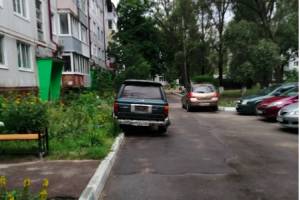 В Брянске на улице Камозина автохам не заметил бордюр