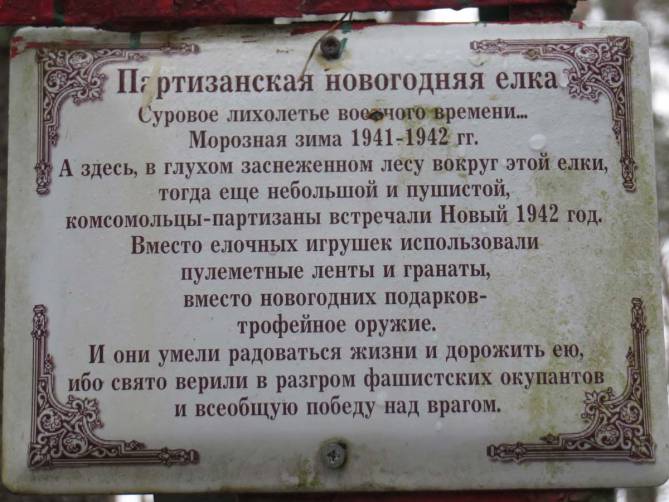 На стоянке Виноградова под Брянском пройдет «Партизанская елка»