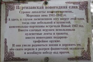 На стоянке Виноградова под Брянском пройдет «Партизанская елка»