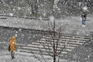 На Брянск 18 января обрушился снегопад