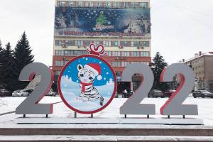 В Брянске на площади Ленина поселился символ Нового года