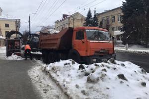 С начала февраля с улиц Брянска вывезли более 12 тысяч тонн снег