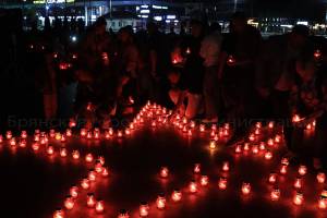 В Брянске прошли акции «Зажги свечу» и «Огненные картины войны»